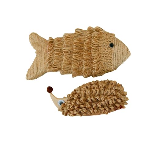 AWHAO Katzenfischspielzeug, Katzenkauspielzeug, Trainingsspiel, Kratzbrett, Fisch- und Igelformen, lustiges Katzenspielzeug mit eingebauten klingenden AWHAO Katzenfischspielzeug, Katzenkauspielzeug, Trainingsspiel, Kratzbrett, Fisch- und Igelformen, lustiges Katzenspielzeug mit eingebauten klingenden von AWHAO