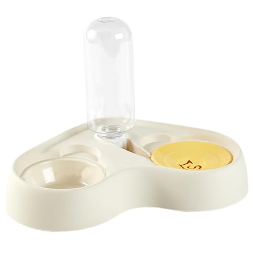 AWHAO Katzenfutter- und Wassernapf-Set, Futterspender für Haustiere, abnehmbare Futterstation für Haustiere, Katzen- und Hundenäpfe mit Wasserspender für, Weiß AWHAO Katzenfutter- und Wassernapf-Set, Futterspender für Haustiere, abnehmbare Futterstation für Haustiere, Katzen- und Hundenäpfe mit Wasserspender für, Weiß von AWHAO