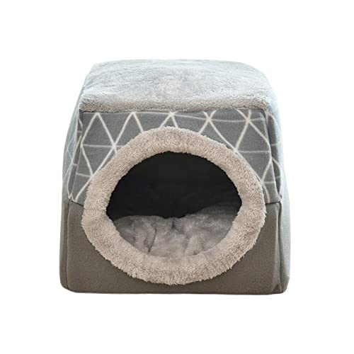 ＡＷＨＡＯ Katzenhöhle für drinnen - Gemütliches Schlafbett für Katzen und Kätzchen, Grau XL von ＡＷＨＡＯ