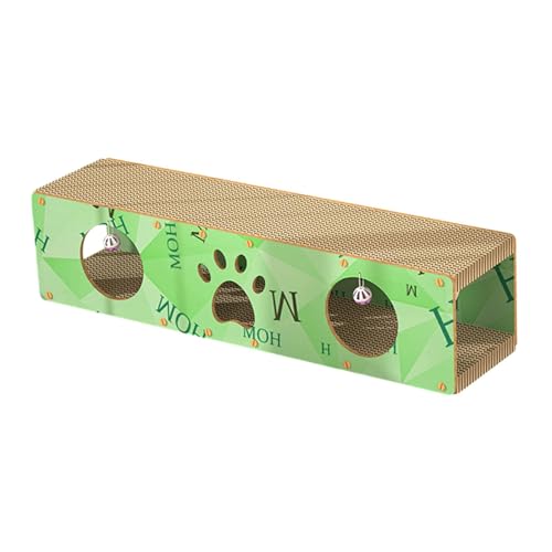 ＡＷＨＡＯ Katzenkratzbaum Aus Pappe, Interaktives Spielzeug, Katzenruhe Und Spielversteck für Die Familie Der Katzen Im Innenbereich, XL Grün von ＡＷＨＡＯ