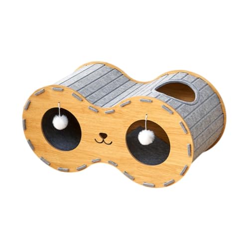 AWHAO Katzenkratzbrett, Loungebett, Katzenversteckhöhle, mit Ballspielzeug, Kratzbrett für Kätzchentraining, Spieltunnel, Aktivitätsspielzeug, Grau AWHAO Katzenkratzbrett, Loungebett, Katzenversteckhöhle, mit Ballspielzeug, Kratzbrett für Kätzchentraining, Spieltunnel, Aktivitätsspielzeug, Grau von AWHAO