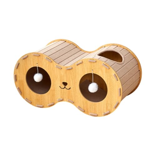 AWHAO Katzenkratzbrett, Loungebett, Katzenversteckhöhle, mit Ballspielzeug, Kratzbrett für Kätzchentraining, Spieltunnel, Aktivitätsspielzeug, Kamel AWHAO Katzenkratzbrett, Loungebett, Katzenversteckhöhle, mit Ballspielzeug, Kratzbrett für Kätzchentraining, Spieltunnel, Aktivitätsspielzeug, Kamel von AWHAO