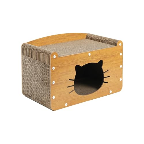 ＡＷＨＡＯ Katzenkratzer-Lounge, Katzenkratzbrett aus Pappe, Heimtierbedarf, langlebig, multifunktional, mit Eingang, Katzenkratzbrett von ＡＷＨＡＯ