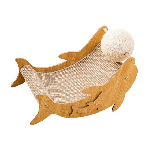 AWHAO Katzenkratzlounge, Sisal-Kratznest, Trainingsspielzeug für Katzen, Bett für Haustiere, Kratzbrett zum Spielen, Delphin AWHAO Katzenkratzlounge, Sisal-Kratznest, Trainingsspielzeug für Katzen, Bett für Haustiere, Kratzbrett zum Spielen, Delphin von AWHAO
