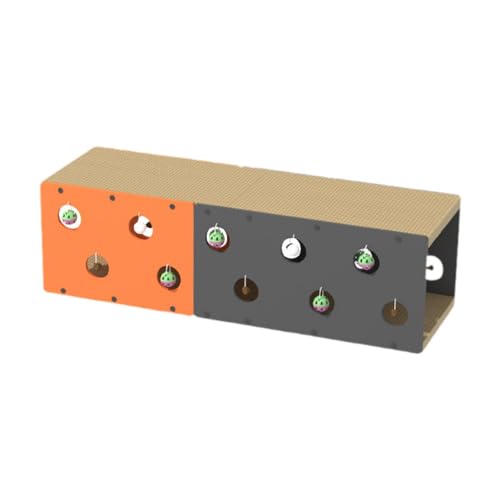 AWHAO Katzenkratztunnel, Kratzbrett für Hauskatzen mit Glockenbällen, zum Ausruhen, Spielen und Krallenschleifen, Hauskratzpad AWHAO Katzenkratztunnel, Kratzbrett für Hauskatzen mit Glockenbällen, zum Ausruhen, Spielen und Krallenschleifen, Hauskratzpad von AWHAO