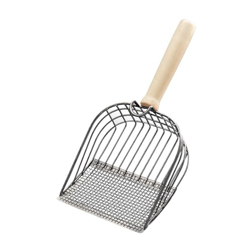 AWHAO Katzenstreu Siebschaufeln, Katzenstreuschaufeln, Sandsieb mit Ergonomischem Langen Griff, Reptilien Sandschaufeln, Silber AWHAO Katzenstreu Siebschaufeln, Katzenstreuschaufeln, Sandsieb mit Ergonomischem Langen Griff, Reptilien Sandschaufeln, Silber von AWHAO