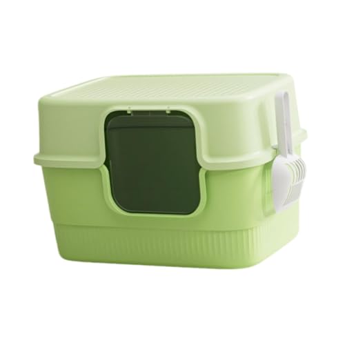 AWHAO Katzentoilette mit Abdeckung, Kätzchen WC, Reinigungswerkzeug für Haustiere, Katzenbettpfanne, GrÜn AWHAO Katzentoilette mit Abdeckung, Kätzchen WC, Reinigungswerkzeug für Haustiere, Katzenbettpfanne, GrÜn von AWHAO