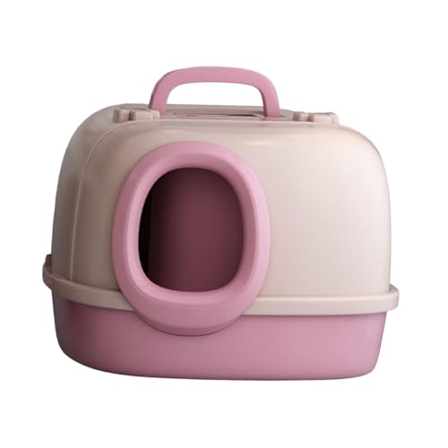 AWHAO Katzentoilette mit Haube, komplett geschlossene Katzentoilette, leicht zu reinigen, tragbare Katzentoilette, Katzentöpfchen, Hell-Pink AWHAO Katzentoilette mit Haube, komplett geschlossene Katzentoilette, leicht zu reinigen, tragbare Katzentoilette, Katzentöpfchen, Hell-Pink von AWHAO