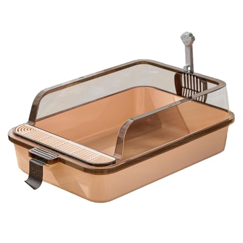 AWHAO Katzentoilettenhaus mit Hohen Seitenwänden Und Geräumiger Öffnung, Braun AWHAO Katzentoilettenhaus mit Hohen Seitenwänden Und Geräumiger Öffnung, Braun von AWHAO