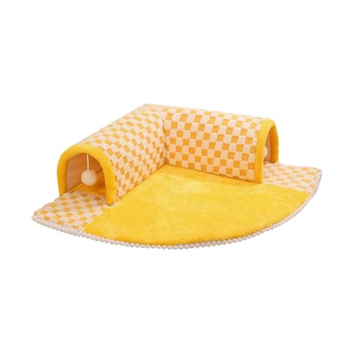 AWHAO Katzentunnel Bett Versteck, Kitty Trainingsübung, Langlebiges Spielcenter, für Kaninchen, Kleintiere, Hamster, Drinnen, Gelb AWHAO Katzentunnel Bett Versteck, Kitty Trainingsübung, Langlebiges Spielcenter, für Kaninchen, Kleintiere, Hamster, Drinnen, Gelb von AWHAO