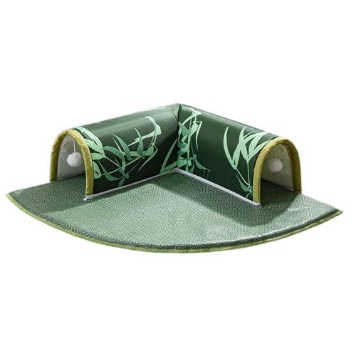 AWHAO Katzentunnelbett, Haustiertunnel, Spielhütte mit Abnehmbarer, waschbarer Matte für Hamsterhunde, Grün AWHAO Katzentunnelbett, Haustiertunnel, Spielhütte mit Abnehmbarer, waschbarer Matte für Hamsterhunde, Grün von AWHAO