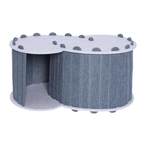 AWHAO Katzentunnelbett Hideaway Nest Playground für 2 Katzen die ganze Saison atmungsaktive 2 -Loch -Katzenhöhle, Dunkelgrau AWHAO Katzentunnelbett Hideaway Nest Playground für 2 Katzen die ganze Saison atmungsaktive 2 -Loch -Katzenhöhle, Dunkelgrau von AWHAO