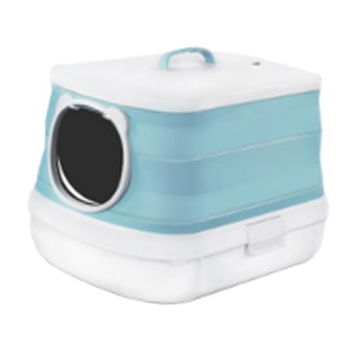 AWHAO Klappende Katzenstreubox leicht zu reinigen mit Tür Haustier Müll Tablett Katze Toilette mit Deckel, GrÜn AWHAO Klappende Katzenstreubox leicht zu reinigen mit Tür Haustier Müll Tablett Katze Toilette mit Deckel, GrÜn von AWHAO