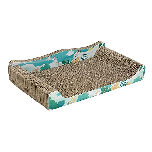 AWHAO Kratzbäume für Katzen, Katzenkratzbett Aus Pappe, Verhindert Schäden An Möbeln, Kratzbrett Aus Pappe für Wohnzimmer, Sofa, Blau 50cmx27cmx9cm AWHAO Kratzbäume für Katzen, Katzenkratzbett Aus Pappe, Verhindert Schäden An Möbeln, Kratzbrett Aus Pappe für Wohnzimmer, Sofa, Blau 50cmx27cmx9cm von AWHAO