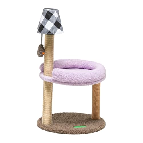 AWHAO Kratzbaum für Katzen, Interaktives Klettern mit Eigentumswohnung, mit Sisal überzogener Kratzbaum, Schleifklaue, Schlafen Und Spielen, violett AWHAO Kratzbaum für Katzen, Interaktives Klettern mit Eigentumswohnung, mit Sisal überzogener Kratzbaum, Schleifklaue, Schlafen Und Spielen, violett von AWHAO