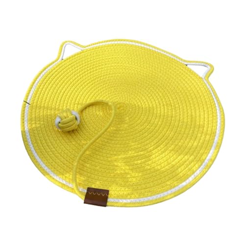 AWHAO Kratzmatte für Katzen, Kratzkissen, multifunktional, atmungsaktiv, für Sofa, Couch, mit Ball, schützt Möbel, Gelb AWHAO Kratzmatte für Katzen, Kratzkissen, multifunktional, atmungsaktiv, für Sofa, Couch, mit Ball, schützt Möbel, Gelb von AWHAO