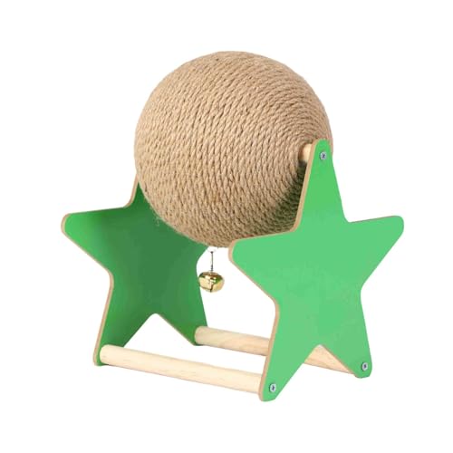 AWHAO Kratzspielzeug für Katzen Aus Sisalholz, Drehbarer Ball mit Glocke, Mehrzweck Kratzball für Katzen, Kaninchenspielzeug für Kätzchen Im Innenbereich, Mittel AWHAO Kratzspielzeug für Katzen Aus Sisalholz, Drehbarer Ball mit Glocke, Mehrzweck Kratzball für Katzen, Kaninchenspielzeug für Kätzchen Im Innenbereich, Mittel von AWHAO