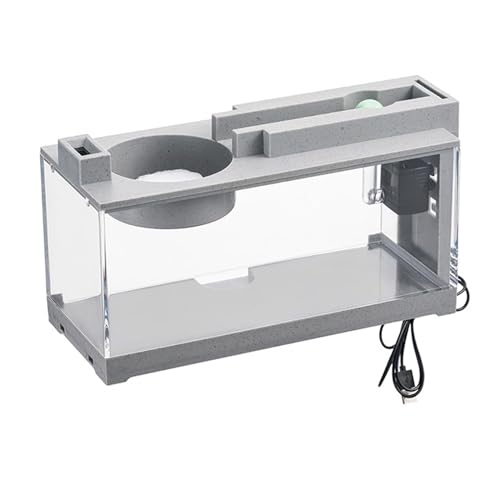 ＡＷＨＡＯ Mikro Landschafts Aquarium, Transparentes Aquarium, Vielseitig Einsetzbar, Leises Fließendes Wasser, Aquarium, Aquarium für Den Haushalt, B von ＡＷＨＡＯ