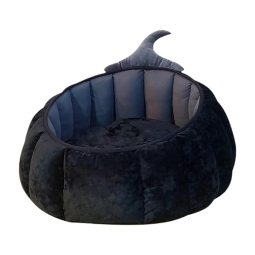 AWHAO Niedliches Katzenbett für Hauskatzen, Katzennest, Kürbishaus, abnehmbare, rutschfeste Hundehütte, Katzenmöbel für kleine und mittelgroße Welpen, Schwarz AWHAO Niedliches Katzenbett für Hauskatzen, Katzennest, Kürbishaus, abnehmbare, rutschfeste Hundehütte, Katzenmöbel für kleine und mittelgroße Welpen, Schwarz von AWHAO