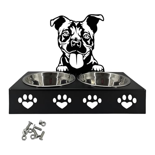 ＡＷＨＡＯ Non -Slip -Katzen Fütterungsschüssel, Doppelwasser und Lebensmittelschale, erhöhter Welpenfuttermittel für Welpen, A von ＡＷＨＡＯ
