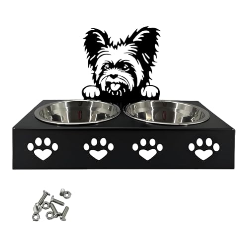 ＡＷＨＡＯ Non -Slip -Katzen Fütterungsschüssel, Doppelwasser und Lebensmittelschale, erhöhter Welpenfuttermittel für Welpen, F von ＡＷＨＡＯ