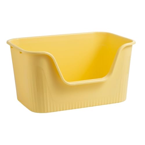 AWHAO Oben Offene Haustiertoilette, Extra Großer Tragbarer Katzenstreubehälter, Heimtierbedarf, Haustier Katzentoilette, Sandkasten, U Form, Abgesenkte Vord, gelb M AWHAO Oben Offene Haustiertoilette, Extra Großer Tragbarer Katzenstreubehälter, Heimtierbedarf, Haustier Katzentoilette, Sandkasten, U Form, Abgesenkte Vord, gelb M von AWHAO