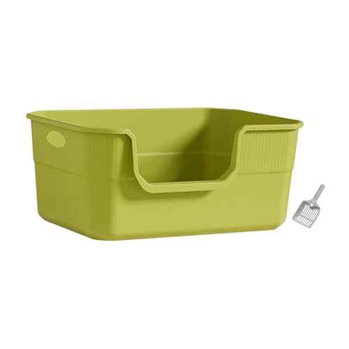 AWHAO Offene Katzentoilette, Siebstreubecken, Katzentoilette, Hochseitige Bettpfanne, Tragbare, Leicht zu Tragende Katzentoilette, Sandkasten für Hauskatzen, Grün AWHAO Offene Katzentoilette, Siebstreubecken, Katzentoilette, Hochseitige Bettpfanne, Tragbare, Leicht zu Tragende Katzentoilette, Sandkasten für Hauskatzen, Grün von AWHAO