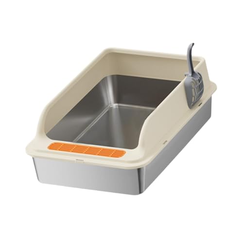 AWHAO Offene Katzentoilette Katzentoilette Haustierbedarf Tragbarer erhöhter Zaun Katzensandbecken Halbgeschlossene Kätzchentoilette, Khaki AWHAO Offene Katzentoilette Katzentoilette Haustierbedarf Tragbarer erhöhter Zaun Katzensandbecken Halbgeschlossene Kätzchentoilette, Khaki von AWHAO