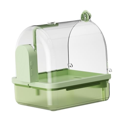 AWHAO Papageienbadewanne, automatische Vogelbadebox, Käfigvogeldusche, Papageienbadehaus für kleine Vögel, GrÜn AWHAO Papageienbadewanne, automatische Vogelbadebox, Käfigvogeldusche, Papageienbadehaus für kleine Vögel, GrÜn von AWHAO