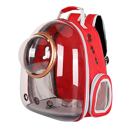 ＡＷＨＡＯ Pet Carrier Rucksack Capsule Atmungsaktiver Astronaut, rot von ＡＷＨＡＯ
