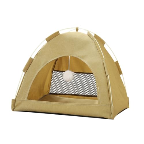 ＡＷＨＡＯ Pet Cat Zelt Welpe Zelt Katze Haus Innenbett für Katze Indoor Outdoor Welpen Kätzchen draußen, Gelb von ＡＷＨＡＯ