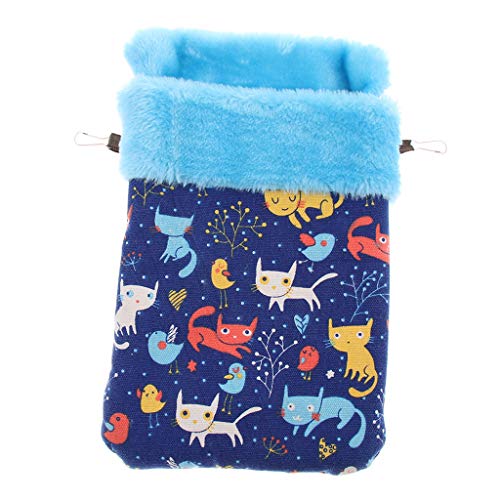 AWHAO Pet Hamster Papagei Frettchen Bunny Eichhörnchen Käfig Hängen Schlafsack Beutel, Katze Blau AWHAO Pet Hamster Papagei Frettchen Bunny Eichhörnchen Käfig Hängen Schlafsack Beutel, Katze Blau von AWHAO