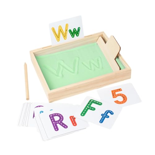 AWHAO Sandtablett, Premium Sandtablett, Tiefe Sandschreibtabletts Aus Holz Zum Nachzeichnen von Buchstaben, Zahlen Und Zeichnen Im Klassenzimmer, Cyan AWHAO Sandtablett, Premium Sandtablett, Tiefe Sandschreibtabletts Aus Holz Zum Nachzeichnen von Buchstaben, Zahlen Und Zeichnen Im Klassenzimmer, Cyan von AWHAO