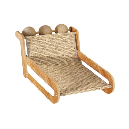AWHAO Strandstuhl, Katzen-Sisal-Loungesessel, Katzenkratzbrett, Haustiermöbel, Sisal-Katzenstuhl, erhöhtes Katzenbett für Kätzchen, Hunde und, Mit Kugel AWHAO Strandstuhl, Katzen-Sisal-Loungesessel, Katzenkratzbrett, Haustiermöbel, Sisal-Katzenstuhl, erhöhtes Katzenbett für Kätzchen, Hunde und, Mit Kugel von AWHAO