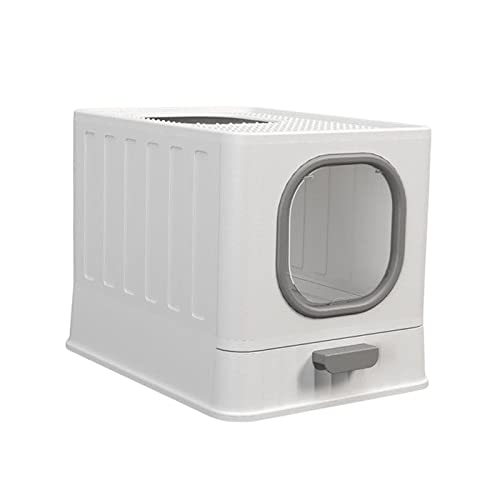 AWHAO Tragbare Katzentoilette, Toilette, Geschlossen, Großer Raum, Waschraum, Anti Spritzer Töpfchen, GRAU AWHAO Tragbare Katzentoilette, Toilette, Geschlossen, Großer Raum, Waschraum, Anti Spritzer Töpfchen, GRAU von AWHAO