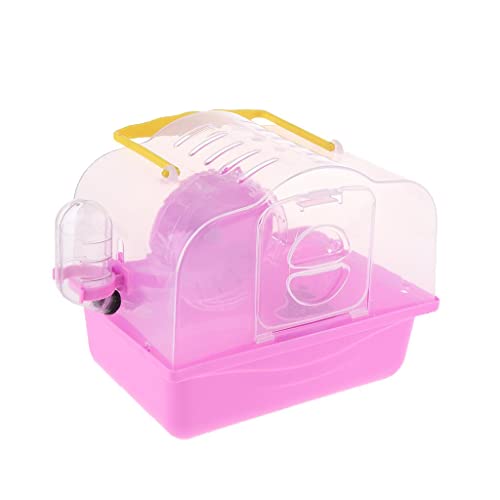 ＡＷＨＡＯ Tragbarer Träger Hamster Tragekoffer mit Wasserflasche Im Freien, Rosa, 27 x 18 x 20 cm von ＡＷＨＡＯ