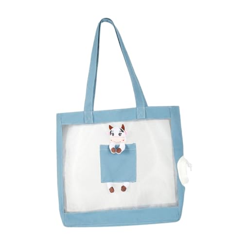 ＡＷＨＡＯ Tragetasche für Haustiere für Hunde und Katzen, Umhängetasche aus Canvas, widerstandsfähige Tragetasche, weiche Handtasche, tragbare, Blau von ＡＷＨＡＯ