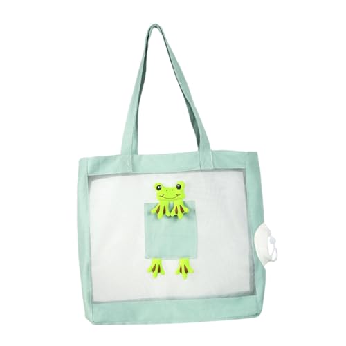 ＡＷＨＡＯ Tragetasche für Haustiere für Hunde und Katzen, Umhängetasche aus Canvas, widerstandsfähige Tragetasche, weiche Handtasche, tragbare, Grün von ＡＷＨＡＯ