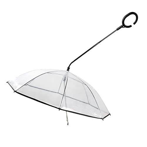 ＡＷＨＡＯ Transparenter Regenschirm für Hunde – Transparenter, Faltbarer, Verstellbarer Regenschirm für Welpen von ＡＷＨＡＯ