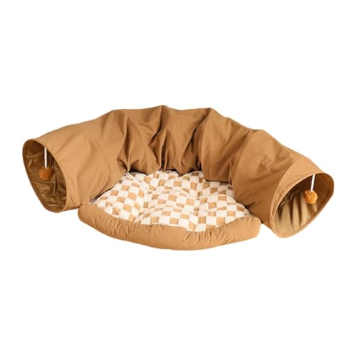 AWHAO Tunnel-Katzenbett, Spieltunnel, Sofanest, abnehmbares, waschbares Haustier-Hundebett, Katzenröhrentunnel für Katzen, Kätzchen, AWHAO Tunnel-Katzenbett, Spieltunnel, Sofanest, abnehmbares, waschbares Haustier-Hundebett, Katzenröhrentunnel für Katzen, Kätzchen, von AWHAO