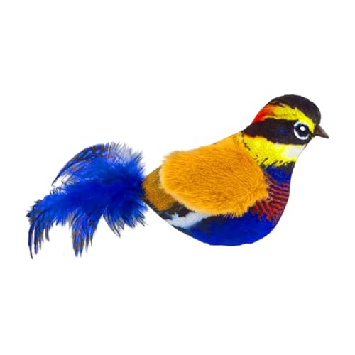 AWHAO Vogel Quietschendes Katzenspielzeug Plüsch Vogel Katzenspielzeug Hängende Tür Katze Plüschspielzeug Interaktive Zwitschernde Katze für Kätzchen, Blau Und Gelb AWHAO Vogel Quietschendes Katzenspielzeug Plüsch Vogel Katzenspielzeug Hängende Tür Katze Plüschspielzeug Interaktive Zwitschernde Katze für Kätzchen, Blau Und Gelb von AWHAO