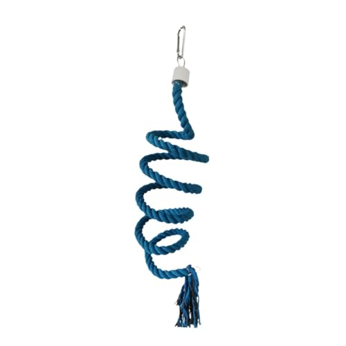 AWHAO Vogel -Spiralseil -Barsch -Kletterseil Papagei Spirale Barsch Baumwolle für Wellenloser Sitticheets, Blau AWHAO Vogel -Spiralseil -Barsch -Kletterseil Papagei Spirale Barsch Baumwolle für Wellenloser Sitticheets, Blau von AWHAO