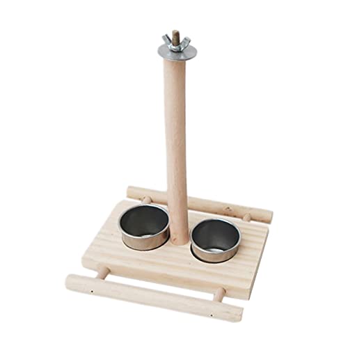 AWHAO Vogelfutterbecher Aus Holz, Sitzstangenhalter, Schaukel, Vogelbecher, Spielzeug für Vögel, Papageienkäfig, Wasserspender für, SA AWHAO Vogelfutterbecher Aus Holz, Sitzstangenhalter, Schaukel, Vogelbecher, Spielzeug für Vögel, Papageienkäfig, Wasserspender für, SA von AWHAO