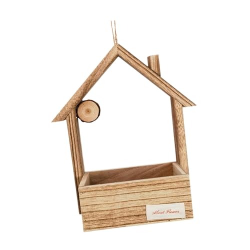 AWHAO Vogelhäuschen aus Holz, Vogelhäuschen zum Aufhängen, wetterfestes Vogelhäuschen für Fenster, Futterbehälter für Vögel, für Finken, Kardinäle, Höfe, AWHAO Vogelhäuschen aus Holz, Vogelhäuschen zum Aufhängen, wetterfestes Vogelhäuschen für Fenster, Futterbehälter für Vögel, für Finken, Kardinäle, Höfe, von AWHAO