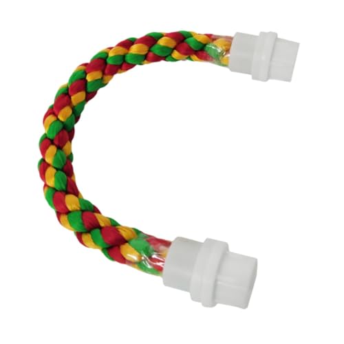 AWHAO Vogelspielzeug aus Seil, Sitzstange für Vögel, Vogelkäfig, Kauspielzeug, Flexibles tragbares Haustierzubehör, Käfigzubehör, Spielzeug für, 30cm AWHAO Vogelspielzeug aus Seil, Sitzstange für Vögel, Vogelkäfig, Kauspielzeug, Flexibles tragbares Haustierzubehör, Käfigzubehör, Spielzeug für, 30cm von AWHAO