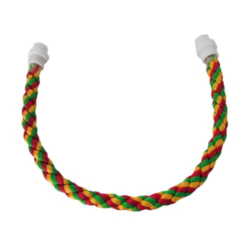 AWHAO Vogelspielzeug aus Seil, Sitzstange für Vögel, Vogelkäfig, Kauspielzeug, Flexibles tragbares Haustierzubehör, Käfigzubehör, Spielzeug für, 55cm AWHAO Vogelspielzeug aus Seil, Sitzstange für Vögel, Vogelkäfig, Kauspielzeug, Flexibles tragbares Haustierzubehör, Käfigzubehör, Spielzeug für, 55cm von AWHAO