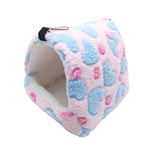 AWHAO Weiche Plüsch Hamster Bett Höhle, Gemütliches Hamster Haus, Versteck, Nest, Innen Wärmekissen für Bartagamen, Eichhörnchen, Kleine, Rosa Blaues Herz AWHAO Weiche Plüsch Hamster Bett Höhle, Gemütliches Hamster Haus, Versteck, Nest, Innen Wärmekissen für Bartagamen, Eichhörnchen, Kleine, Rosa Blaues Herz von AWHAO