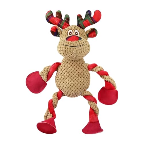 AWHAO Weihnachts-Hundespielzeug, Plüschtier, Quietschspielzeug, Kauspielzeug für Hunde, mit Quietscher, weiches, interaktives für, Weihnachtselch AWHAO Weihnachts-Hundespielzeug, Plüschtier, Quietschspielzeug, Kauspielzeug für Hunde, mit Quietscher, weiches, interaktives für, Weihnachtselch von AWHAO