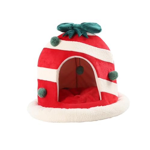 ＡＷＨＡＯ Weihnachtskatzenbetten Bequeme Weihnachtskatzenschlafbetten für Kleine Hunde von ＡＷＨＡＯ