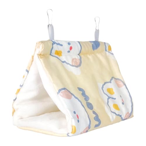 AWHAO Winter Schuppen Hütte Hideaway Hütte Flauschigen Papageien Vogel Bett für Käfig, Gelb AWHAO Winter Schuppen Hütte Hideaway Hütte Flauschigen Papageien Vogel Bett für Käfig, Gelb von AWHAO